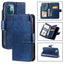 Tri-Fold 9-Card Wallets Leather Phone Case