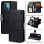 Tri-Fold 9-Card Wallets Leather Phone Case