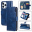 Tri-Fold 9-Card Wallets Leather Phone Case