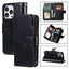 Tri-Fold 9-Card Wallets Leather Phone Case