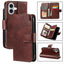 Tri-Fold 9-Card Wallets Leather Phone Case