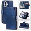 Tri-Fold 9-Card Wallets Leather Phone Case
