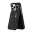 Retro Ring and Zipper RFID Card Slot Phone Case