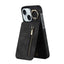 Retro Ring and Zipper RFID Card Slot Phone Case