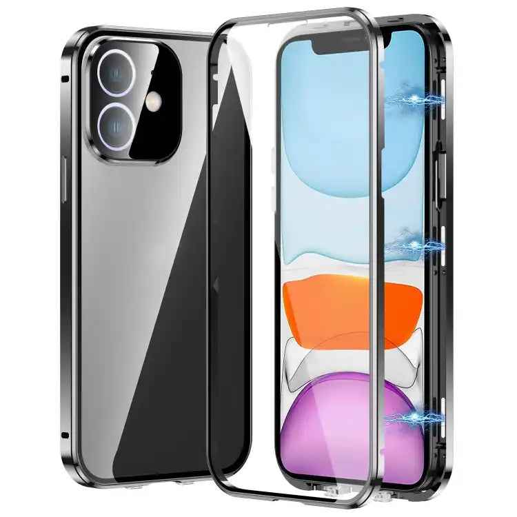 Magnetic Double-buckle HD Tempered Glass Phone Case
