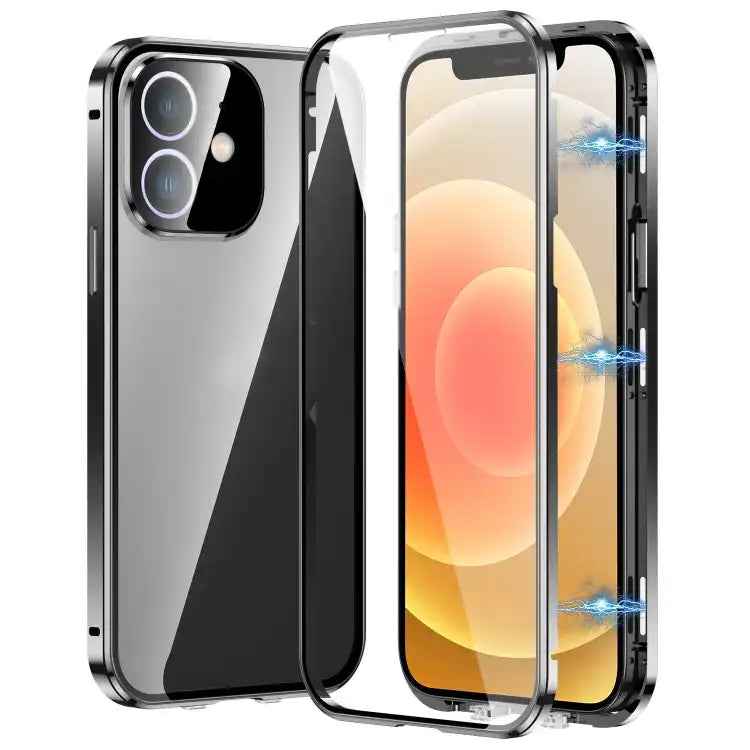 Magnetic Double-buckle HD Tempered Glass Phone Case