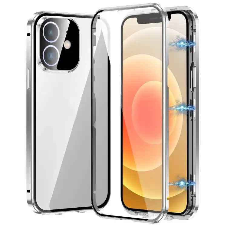 Magnetic Double-buckle HD Tempered Glass Phone Case