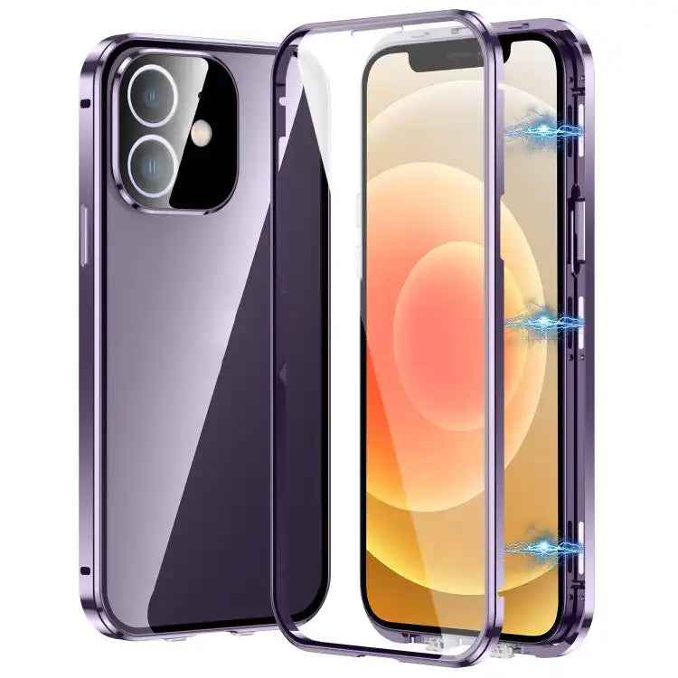 Magnetic Double-buckle HD Tempered Glass Phone Case