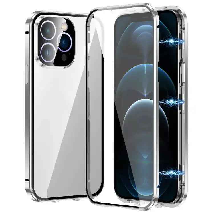 Magnetic Double-buckle HD Tempered Glass Phone Case