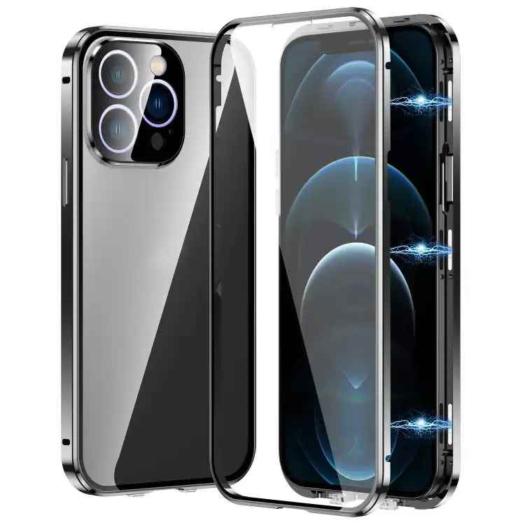 Magnetic Double-buckle HD Tempered Glass Phone Case