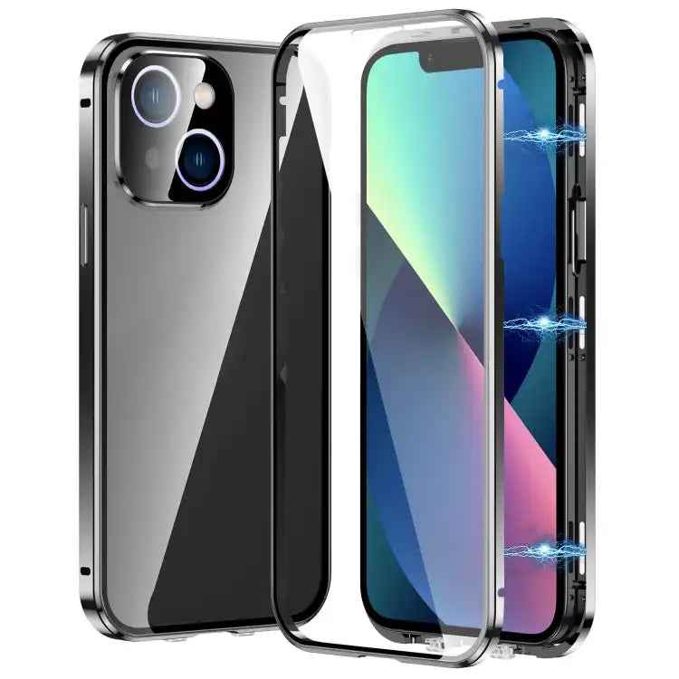 Magnetic Double-buckle HD Tempered Glass Phone Case