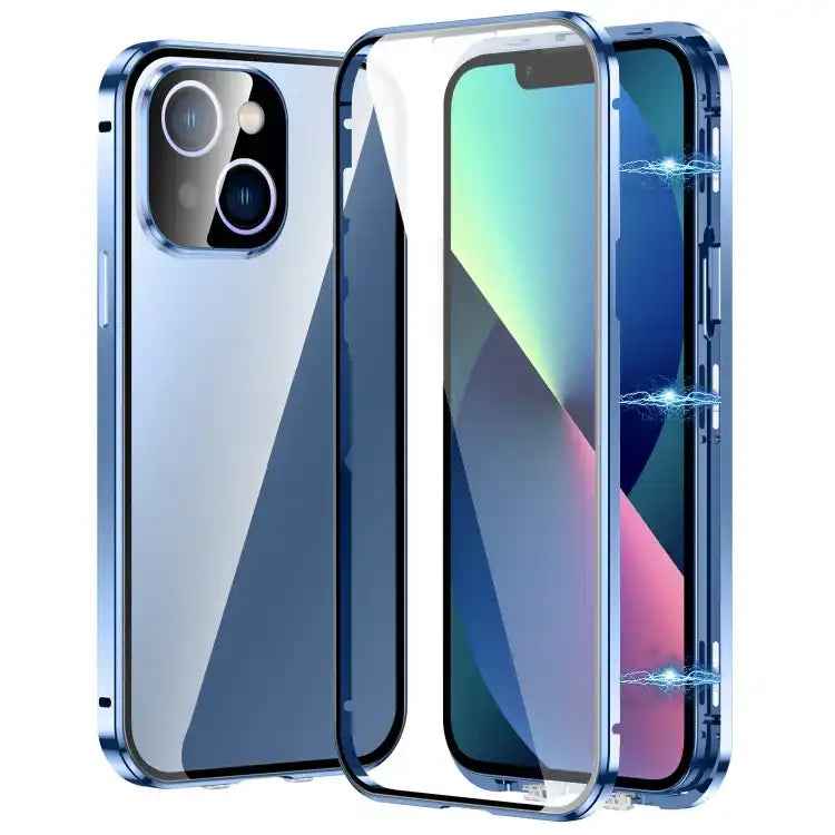 Magnetic Double-buckle HD Tempered Glass Phone Case