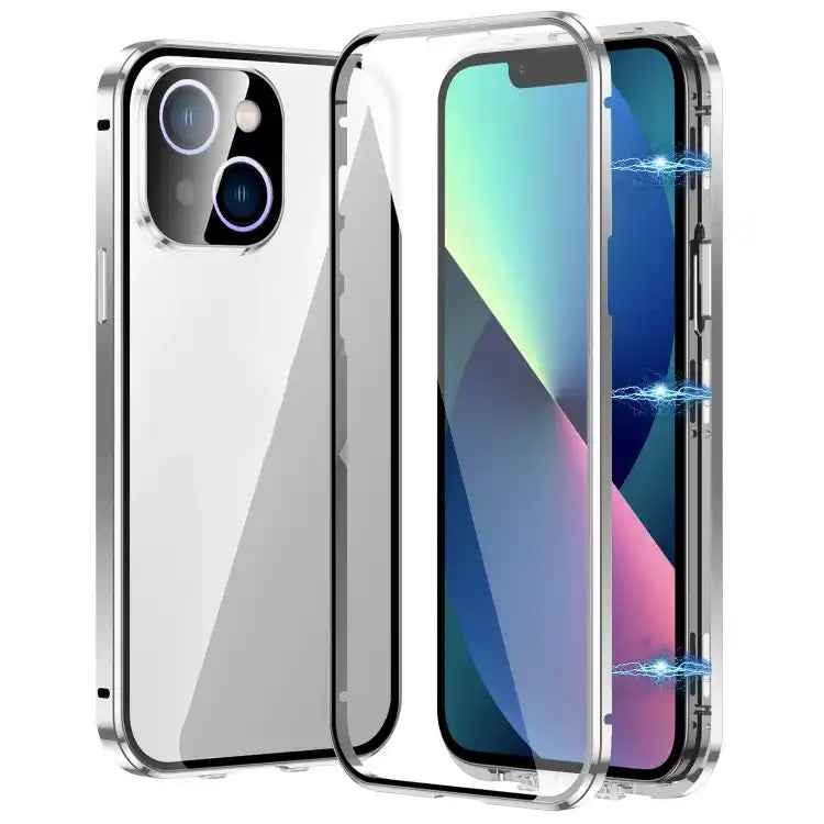 Magnetic Double-buckle HD Tempered Glass Phone Case