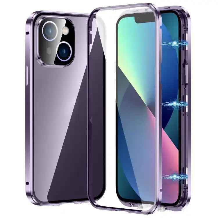 Magnetic Double-buckle HD Tempered Glass Phone Case