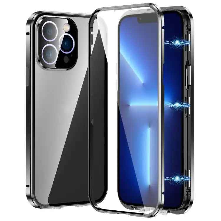 Magnetic Double-buckle HD Tempered Glass Phone Case