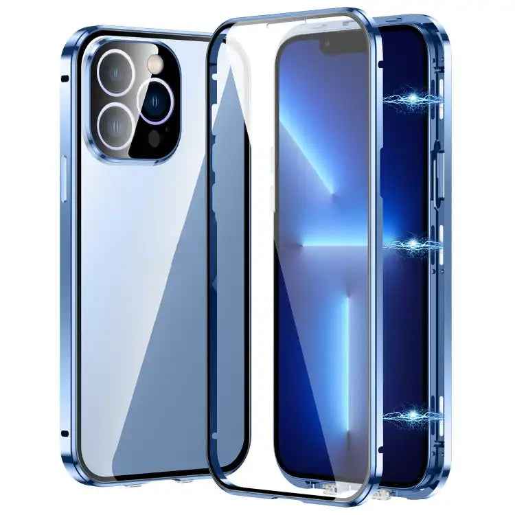Magnetic Double-buckle HD Tempered Glass Phone Case