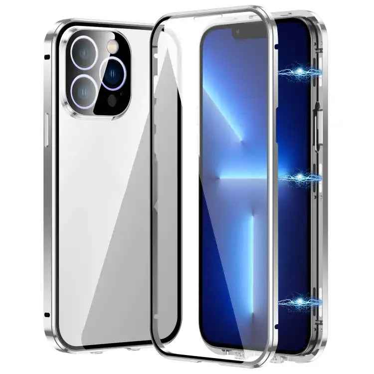 Magnetic Double-buckle HD Tempered Glass Phone Case