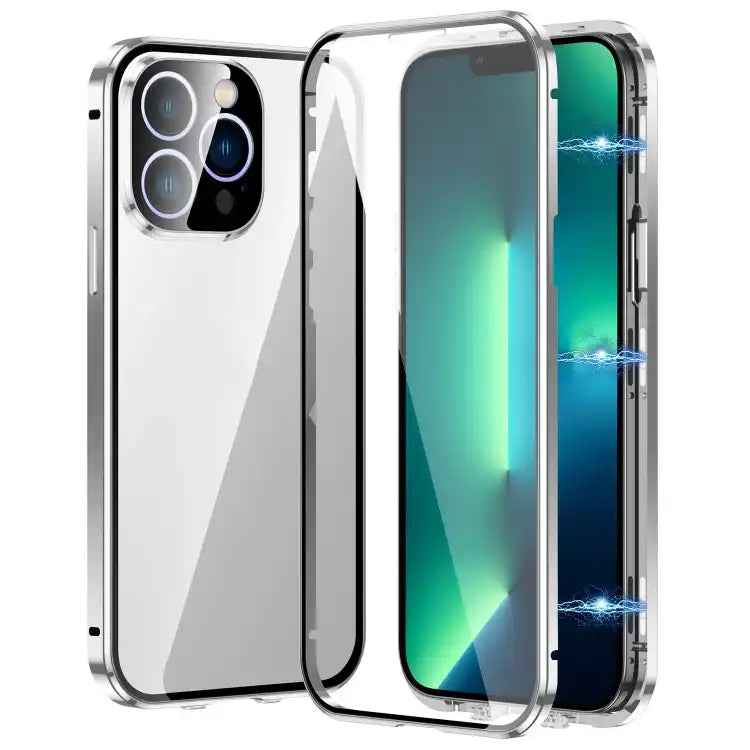 Magnetic Double-buckle HD Tempered Glass Phone Case