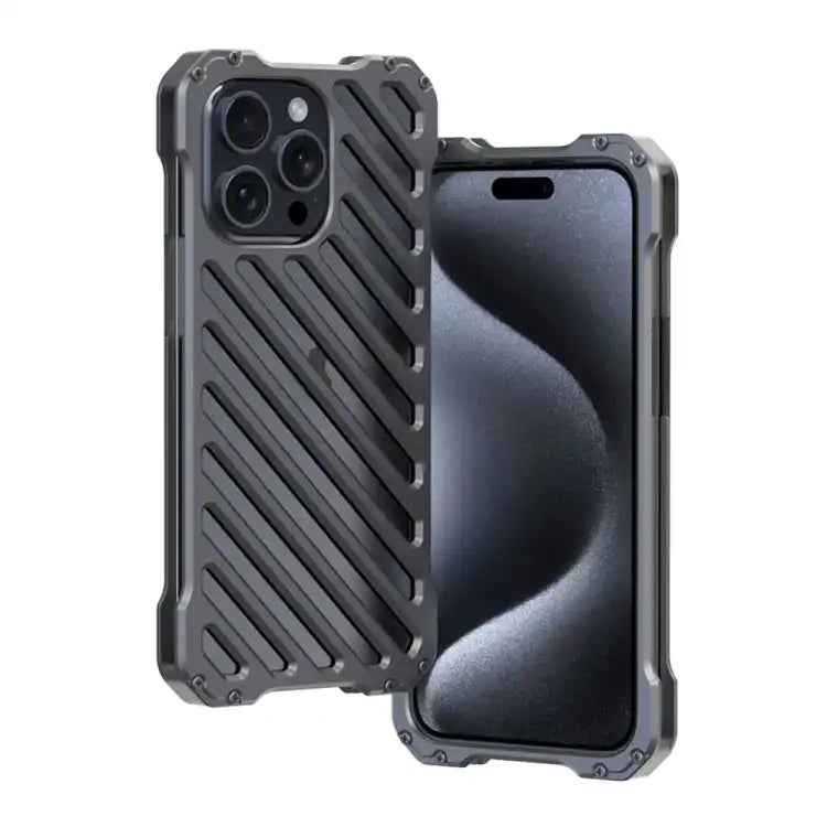 R-JUST RJ-50 Hollow Breathable Armor Metal Phone Case