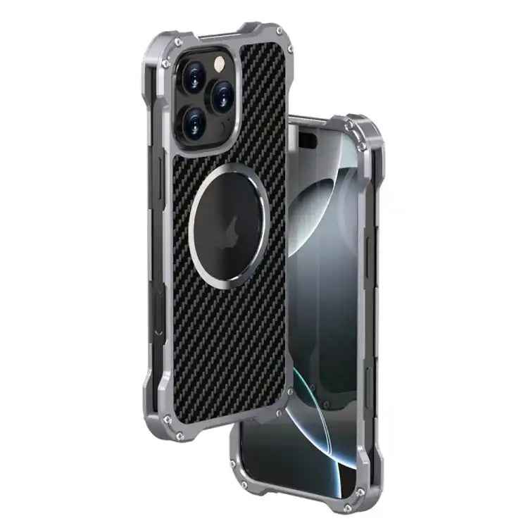 R-JUST RJ51 Hollow MagSafe Magnetic Metal Phone Case