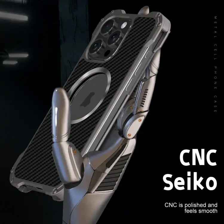 R-JUST RJ51 Hollow MagSafe Magnetic Metal Phone Case