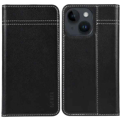 GEBEI Top-grain Horizontal Flip Leather Phone Case