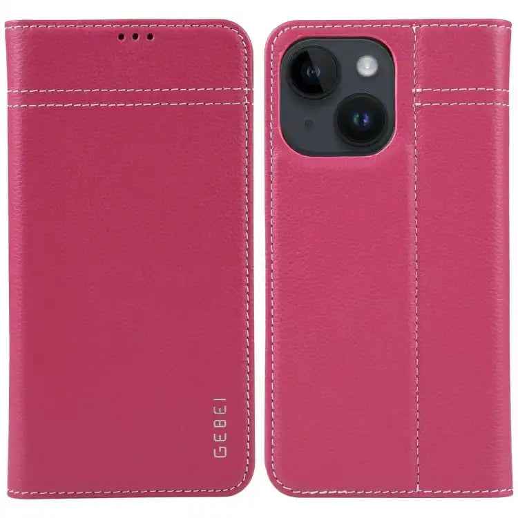 GEBEI Top-grain Horizontal Flip Leather Phone Case