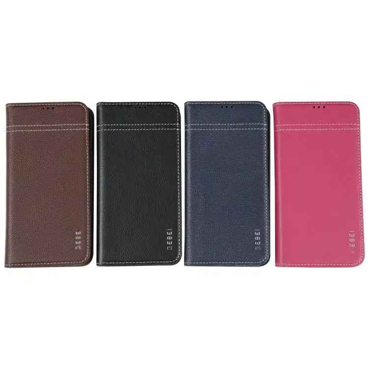 GEBEI Top-grain Horizontal Flip Leather Phone Case