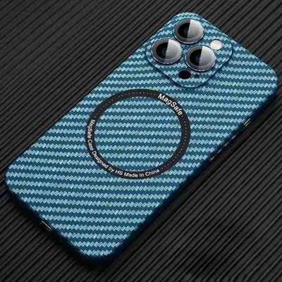 MagSafe Magnetic PC Carbon Fiber Phone Case with Lens Film