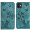 Butterfly Cat Embossing Flip Leather Phone Case