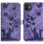 Butterfly Cat Embossing Flip Leather Phone Case
