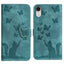 Butterfly Cat Embossing Flip Leather Phone Case