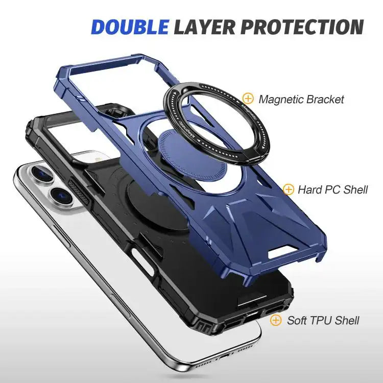 MagSafe Magnetic Shockproof Phone Case with Ring Holder