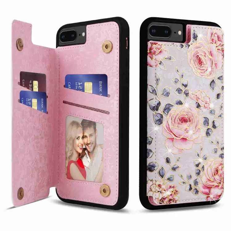 Printed Double Buckle RFID Anti-theft Phone Case