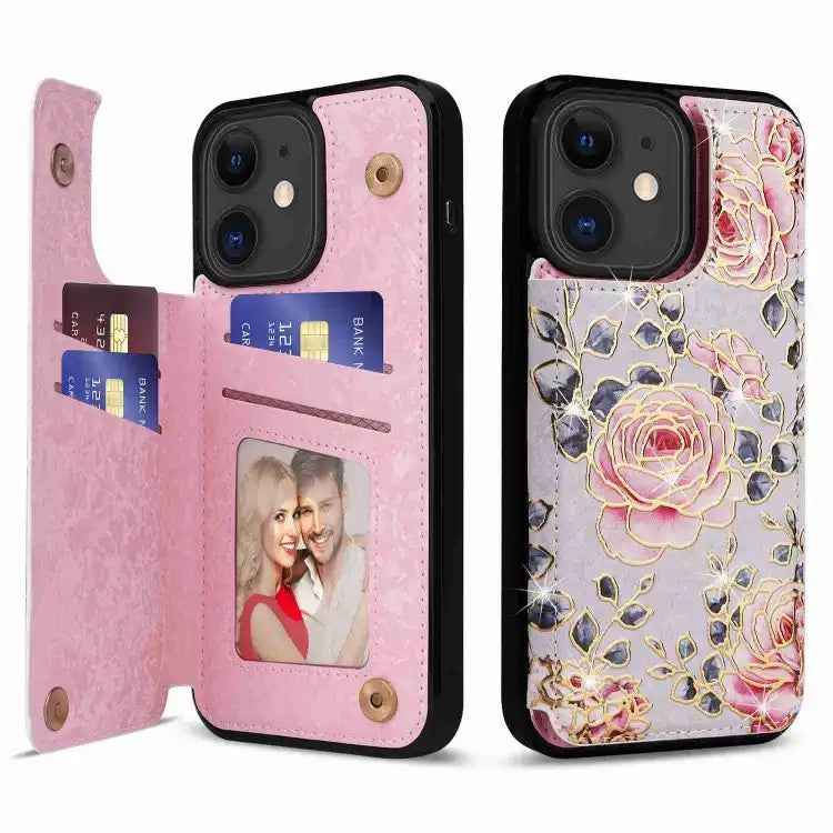 Printed Double Buckle RFID Anti-theft Phone Case