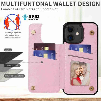 Printed Double Buckle RFID Anti-theft Phone Case