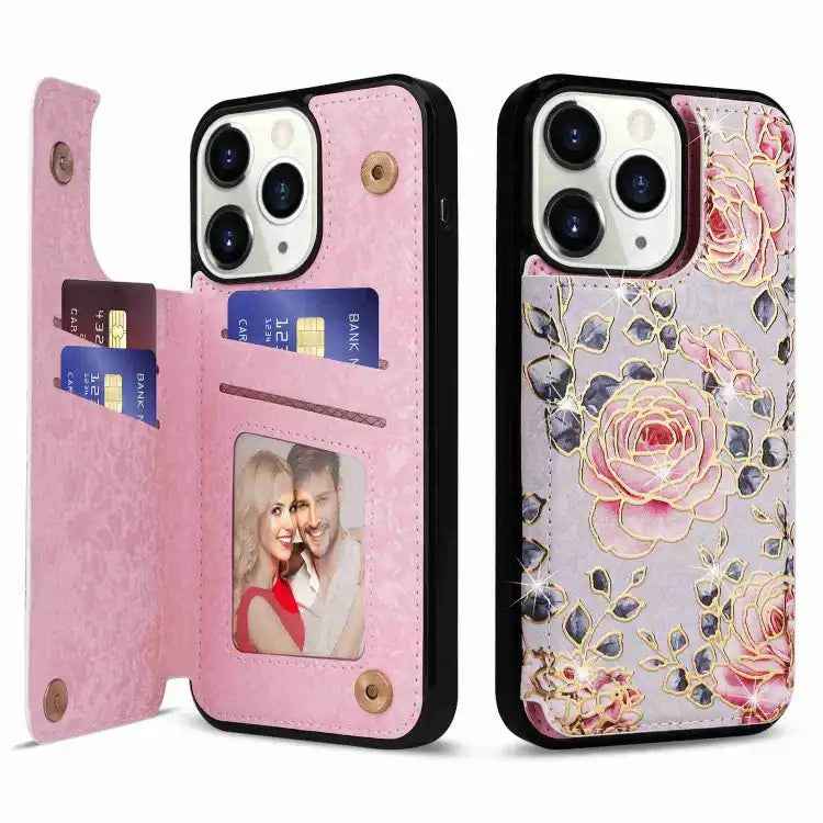 Printed Double Buckle RFID Anti-theft Phone Case