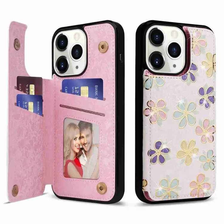Printed Double Buckle RFID Anti-theft Phone Case