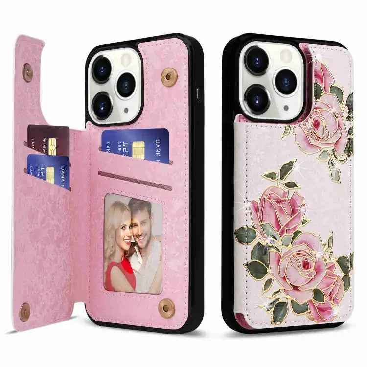 Printed Double Buckle RFID Anti-theft Phone Case