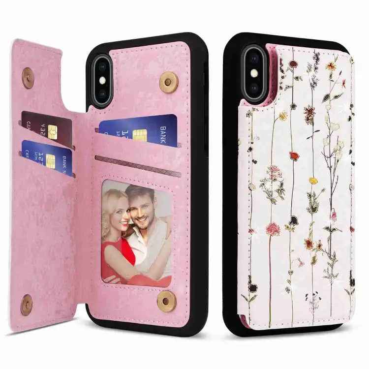Printed Double Buckle RFID Anti-theft Phone Case