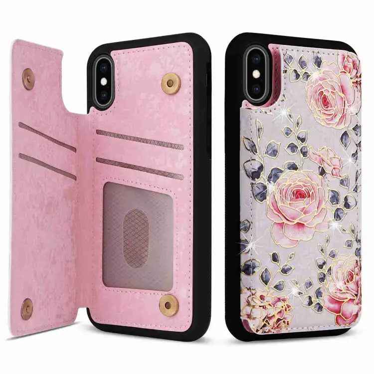 Printed Double Buckle RFID Anti-theft Phone Case