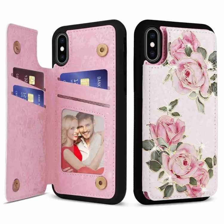 Printed Double Buckle RFID Anti-theft Phone Case