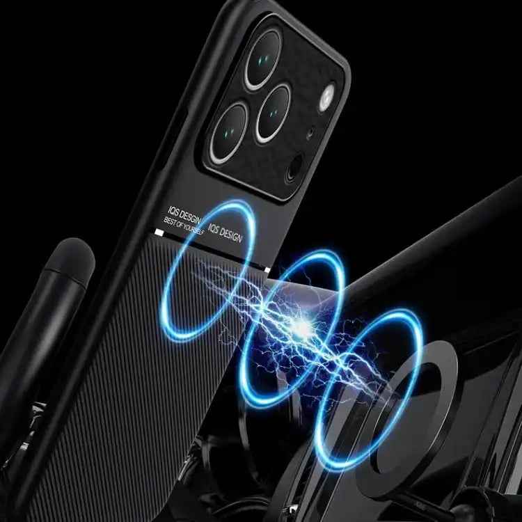 Classic Tilt Strip Grain Magnetic Shockproof PC + TPU Phone Case