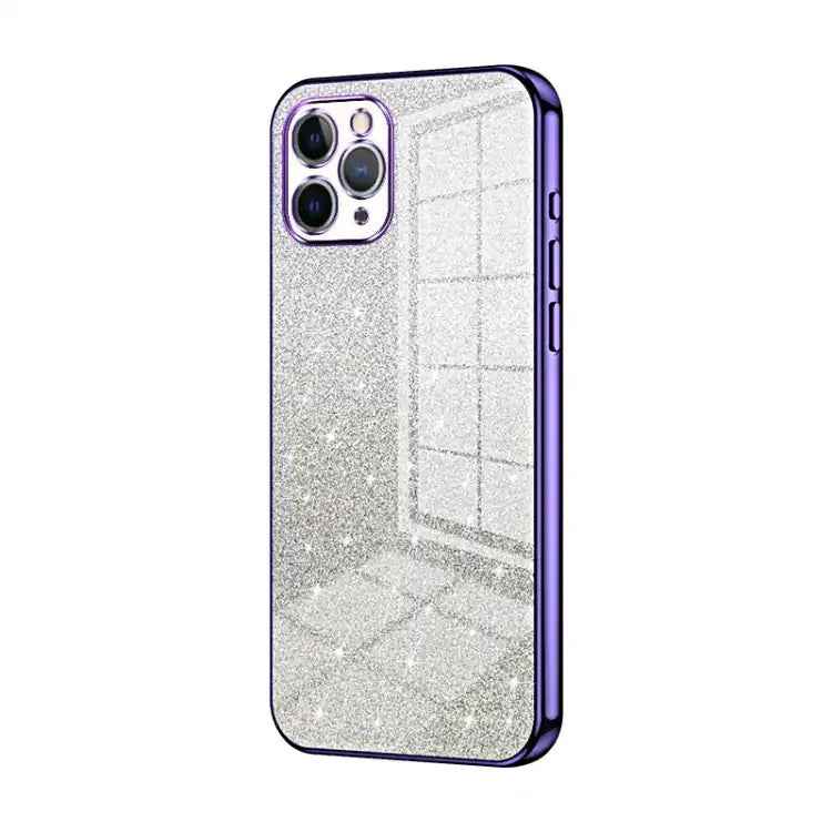 Gradient Glitter Powder Electroplated Phone Case