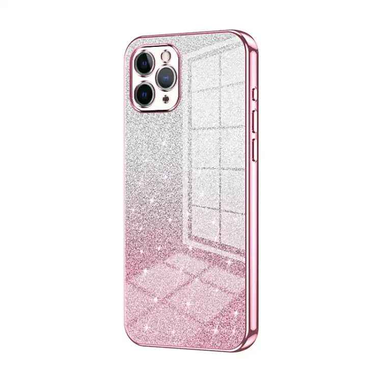 Gradient Glitter Powder Electroplated Phone Case