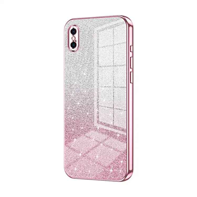 Gradient Glitter Powder Electroplated Phone Case