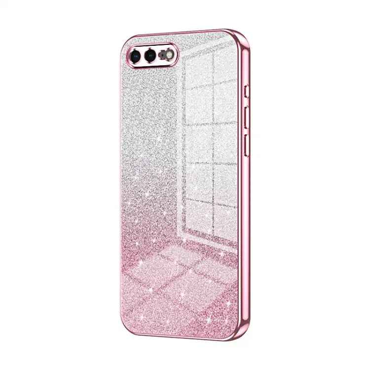 Gradient Glitter Powder Electroplated Phone Case