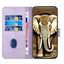YX0060 Elephant Head Embossed Phone Leather Case with Lanyard