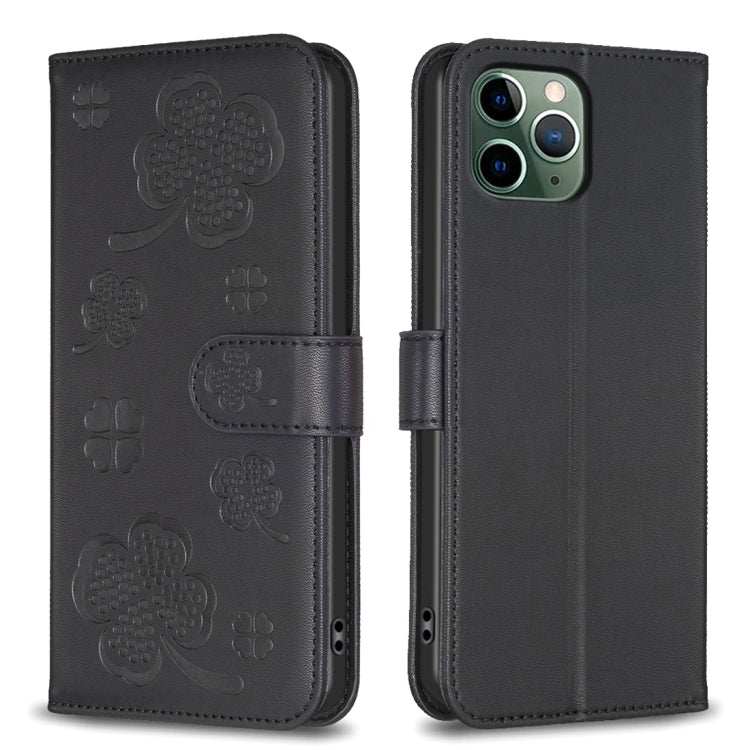 Four-leaf Embossed Leather Phone Case