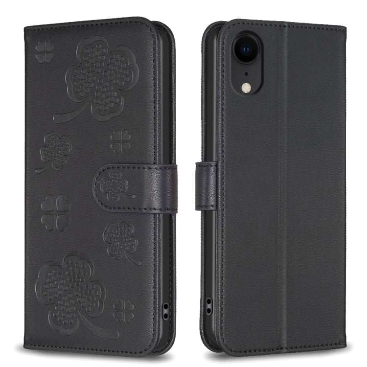 Four-leaf Embossed Leather Phone Case